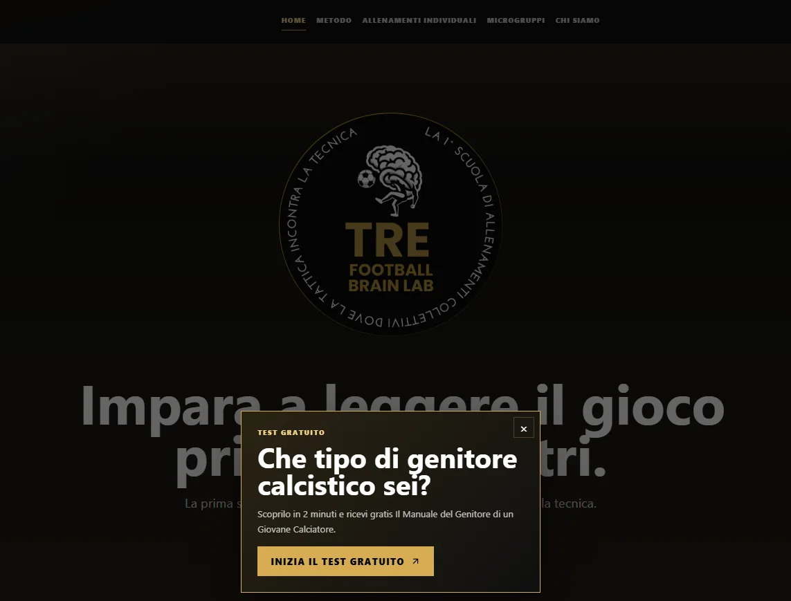 Quiz lead magnet TRE Football Brain Lab